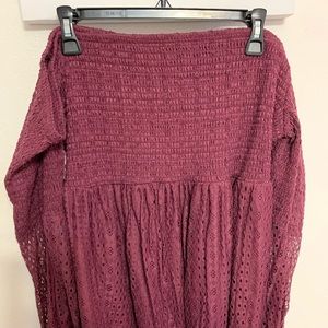 Torrid Purple off the shoulder top